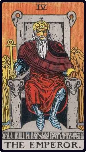 L'Empereur - Carte du tarot représentant l'autorité et la structure
