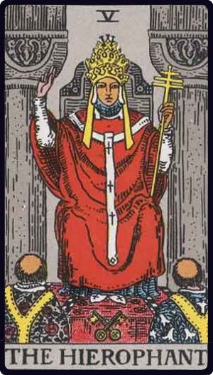 Le Pape - Carte du tarot symbolisant la sagesse spirituelle